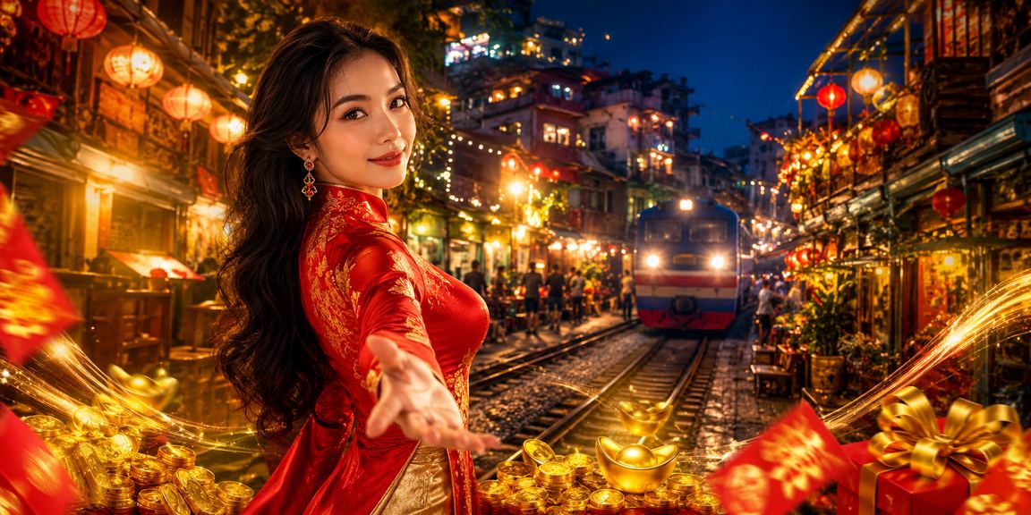 Người phụ nữ mặc áo dài tại Hà Nội kiểm tra thông tin cá cược và xổ số qua thiết bị điện tử